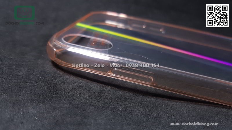 Ốp lưng iPhone XR Likgus Aurora lưng kính đổi màu