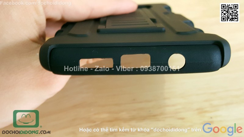 Ốp lưng Samsung Galaxy A7 2016 siêu chống sốc kèm đế đeo lưng