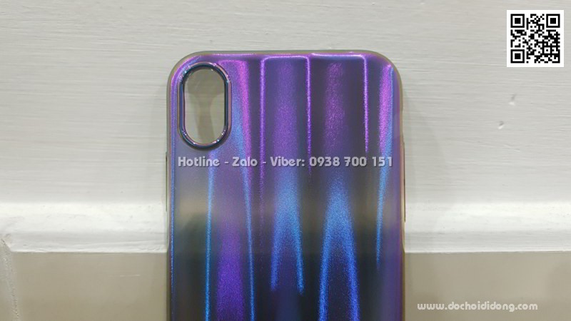 Ốp lưng iPhone XR Baseus Aurora lưng nhám đổi màu