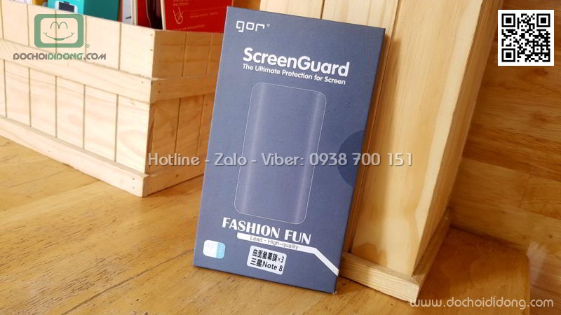 Bộ 3 miếng dán full màn hình Samsung Note 8 Gor kèm dán sau