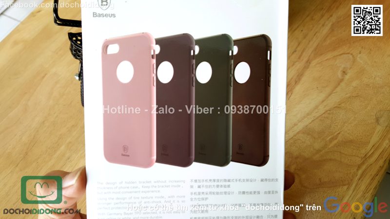 Ốp lưng iPhone 7 Plus Baseus chống lưng nam châm