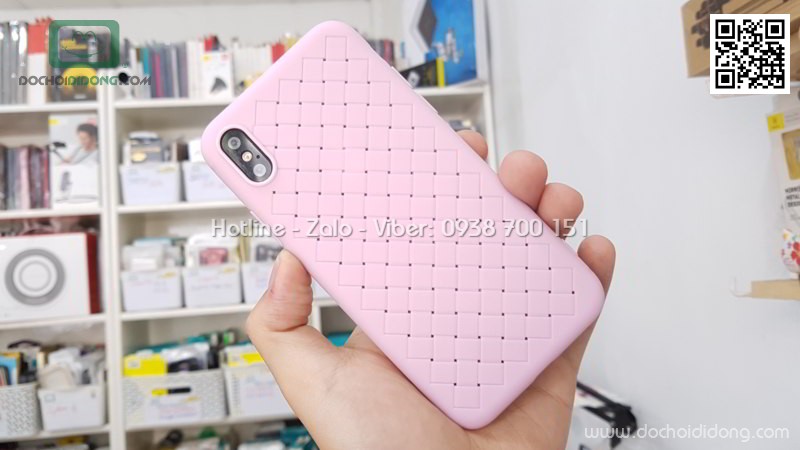 Ốp lưng iPhone X Zacase dẻo đan sọc thoát nhiệt