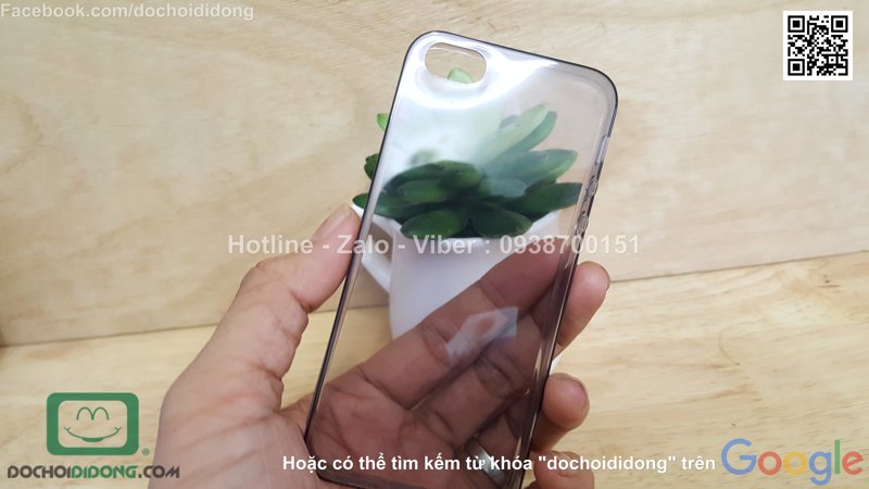 Ốp lưng iPhone 5 5S OU dẻo trong siêu mỏng