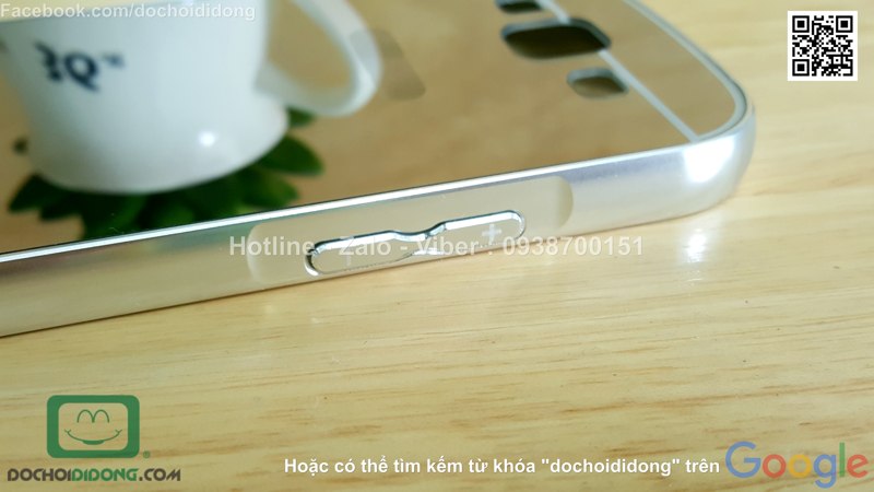 Ốp lưng Samsung Galaxy S3 viền nhôm lưng tráng gương