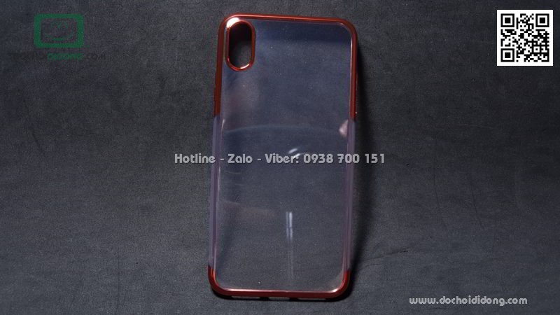 Ốp lưng iPhone XS Max Baseus Shining dẻo trong viền màu