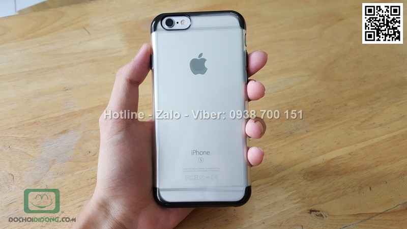 Ốp lưng iPhone 6 6s dẻo trong viền màu