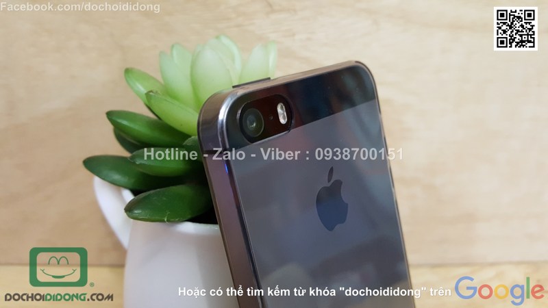 Ốp lưng iPhone 5 5S OU dẻo trong siêu mỏng