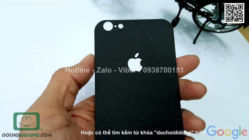 Miếng dán da mặt sau iPhone 6 6s iSen