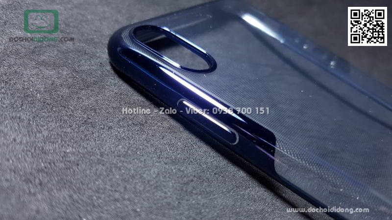 Ốp lưng iPhone XS Max Baseus Shining dẻo trong viền màu