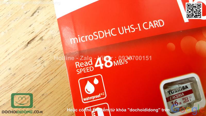 Thẻ nhớ Micro SD Toshiba 16GB