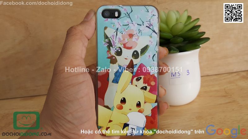 Ốp lưng iPhone 5 5s SE Pokemon Go dẻo viền trong