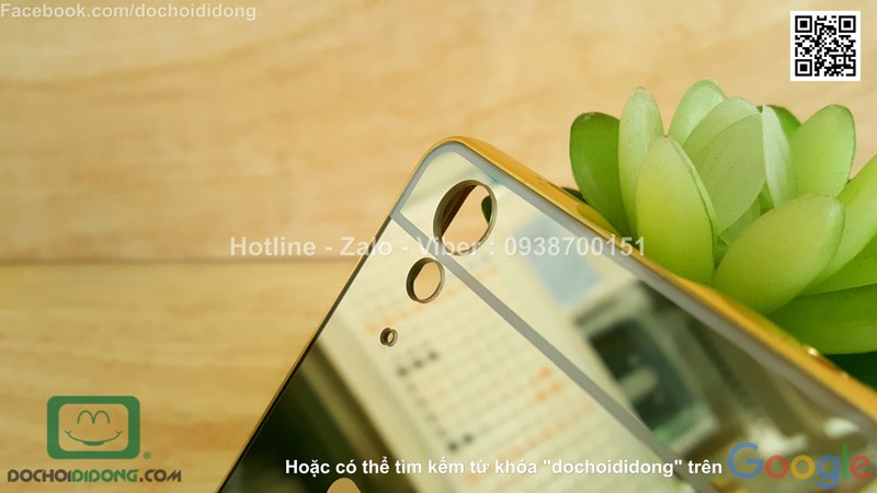 Ốp lưng Lenovo A6000 viền nhôm lưng tráng gương