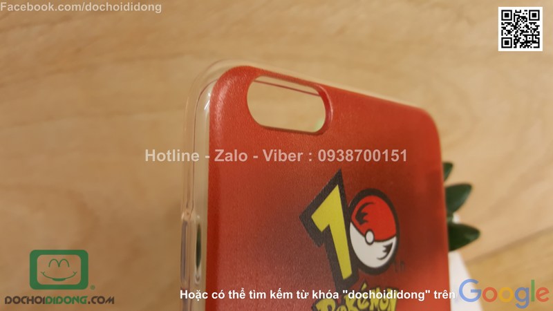 Ốp lưng iPhone 6 6s Plus Pokemon Go dẻo viền trong