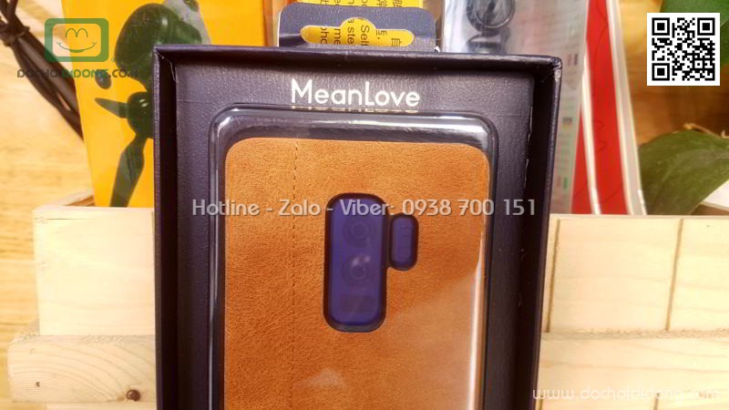 Ốp lưng Samsung S9 Plus Mean Love lưng da chống sốc