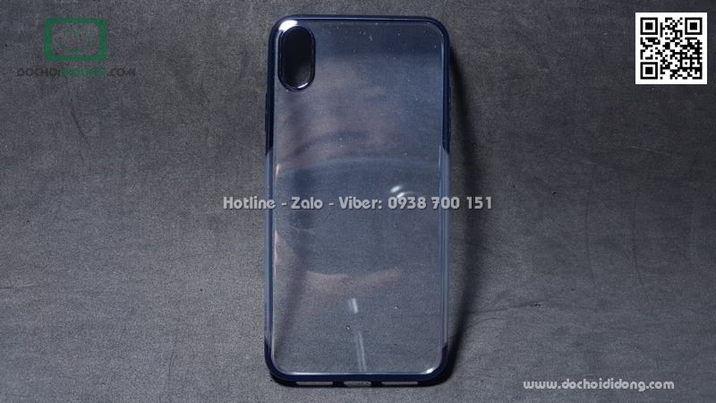 Ốp lưng iPhone XS Max Baseus Shining dẻo trong viền màu