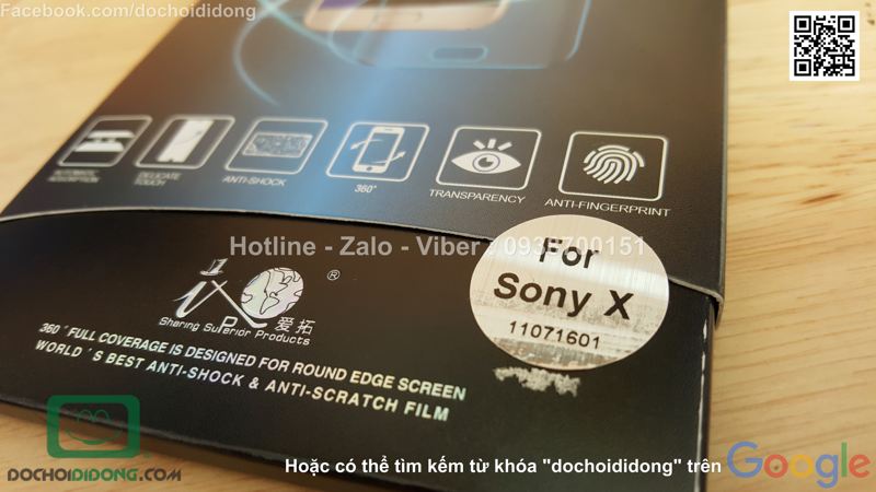 Miếng dán màn hình Sony Xperia X iTop full màn hình