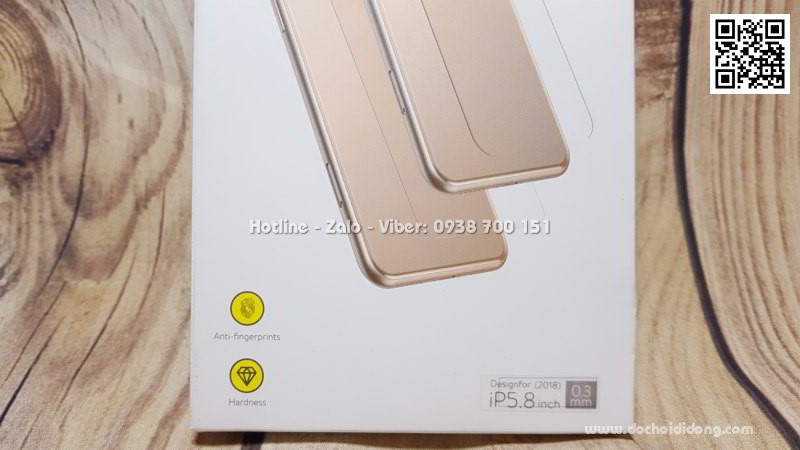 Miếng dán cường lực mặt lưng iPhone Xs Baseus trong suốt 9H