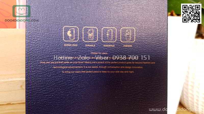 Ốp lưng iPhone X Mean Love lưng da chống sốc