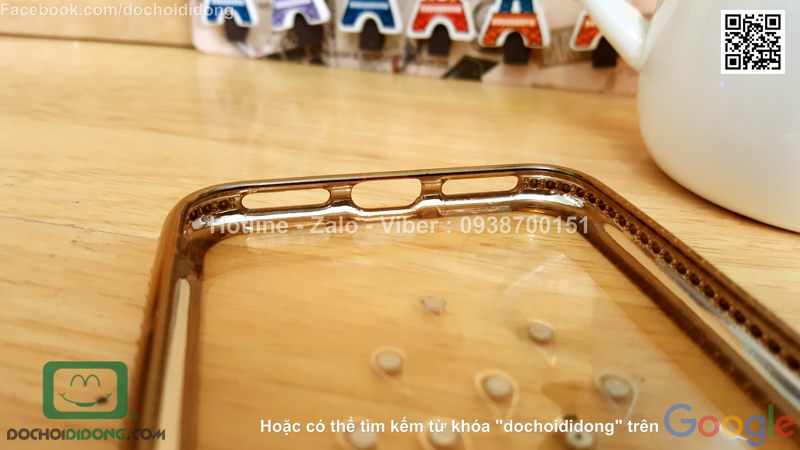 Ốp lưng iPhone 7 đính đá hình con công