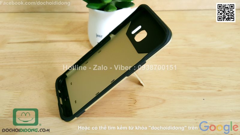 Ốp lưng Samsung Galaxy S7 Edge siêu chống sốc kèm đế đeo lưng