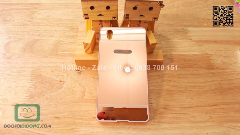 Ốp lưng OPPO Mirror 5 viền nhôm lưng tráng gương