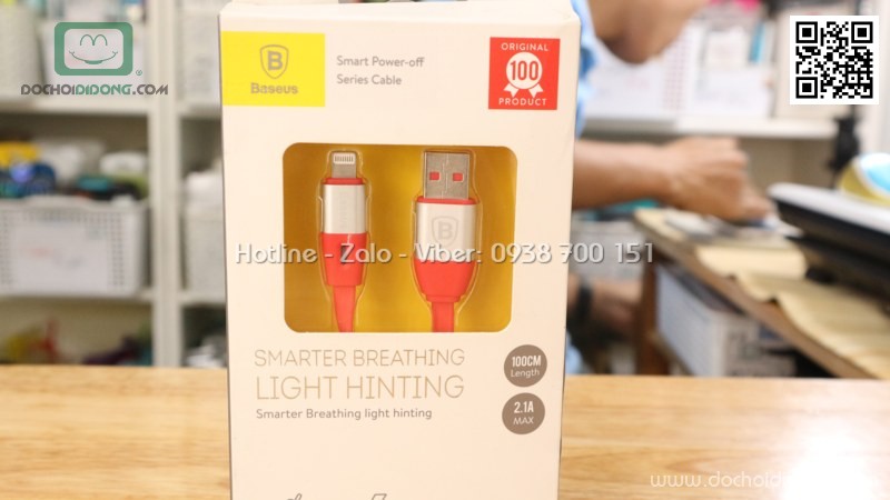 Cáp lightning Baseus Smart Power Off tự ngắt khi đầy pin