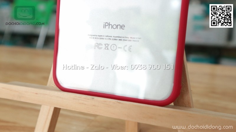 Ốp lưng iPhone 8 Plus iSmile viền màu lưng trong cứng mỏng