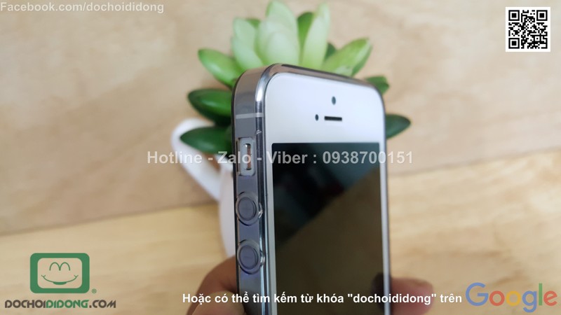 Ốp lưng iPhone 5 5S OU dẻo trong siêu mỏng