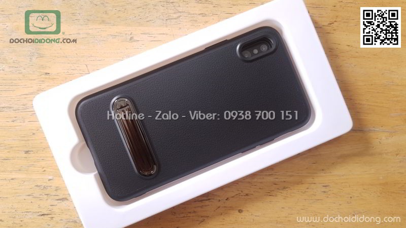 Ốp lưng iPhone X Baseus Happy Watching Supporting có chống lưng