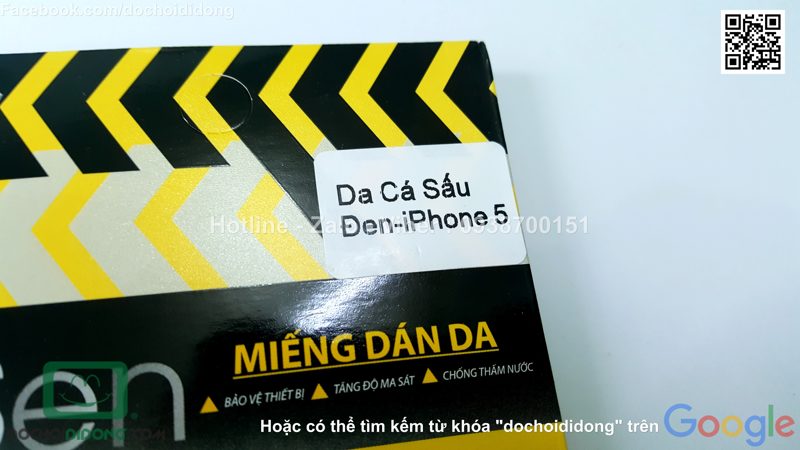 Miếng dán da mặt sau iPhone 5 5s SE iSen