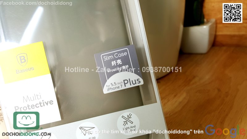 Ốp lưng iPhone 7 Plus Baseus Slim Case