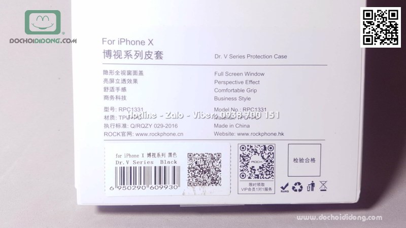 Bao da iPhone X Rock Dr V Series