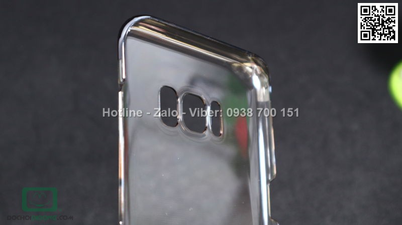 Ốp lưng Samsung Galaxy S8 Plus Baseus Glitter trong suốt viền màu