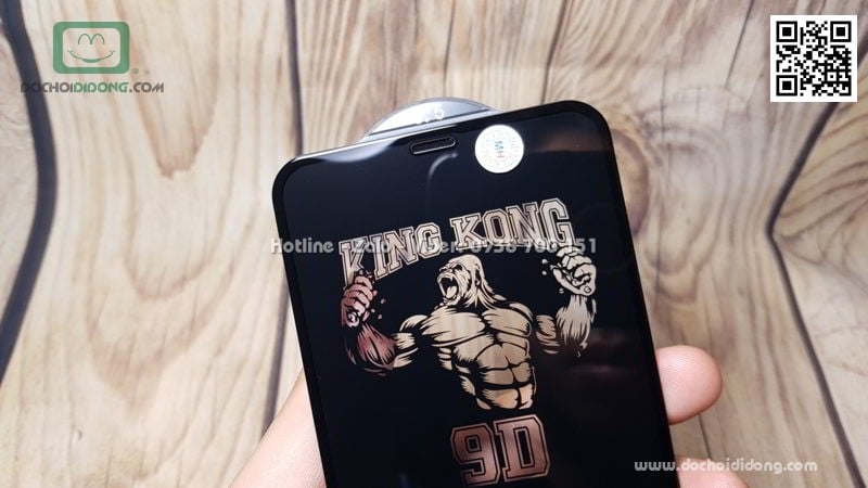 Dán cường lực iPhone XS Max KingKong hộp sắt chính hãng
