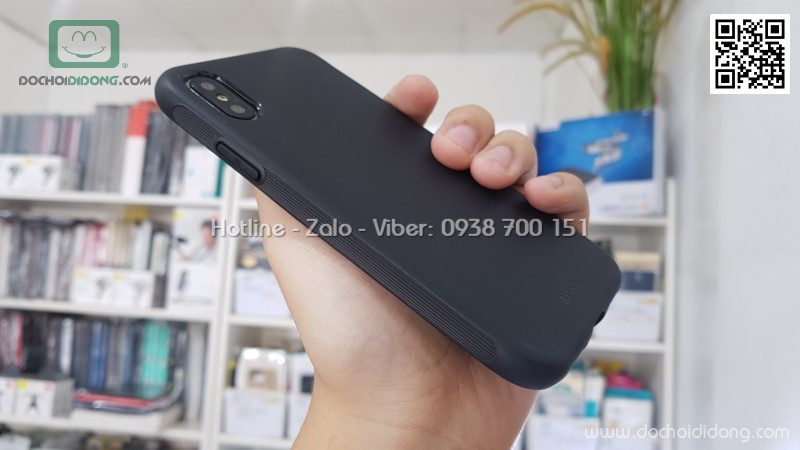 Ốp lưng iPhone X XS Baseus Bumper viền gân 3 lớp