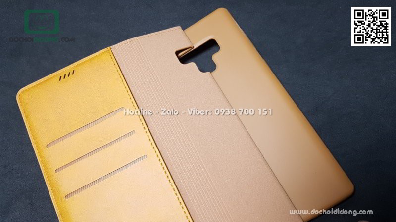 Bao da Samsung Note 9 Nuoku Gentle 2 Series vân da