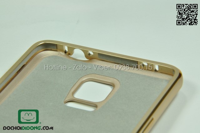 Ốp lưng Samsung Galaxy Note 4 viền nhôm lưng mịn cao cấp