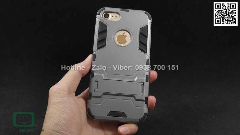Ốp lưng iPhone 7 Iron Man chống sốc có chống lưng