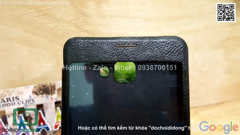 Bao da Samsung Galaxy A9 Nillkin Qin vân sần