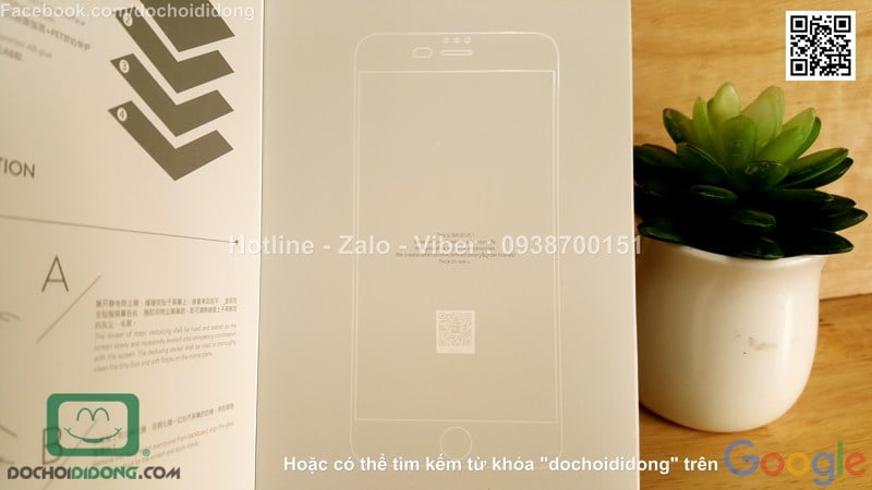 Miếng dán màn hình iPhone 7 Plus Baseus full màn hình 9H