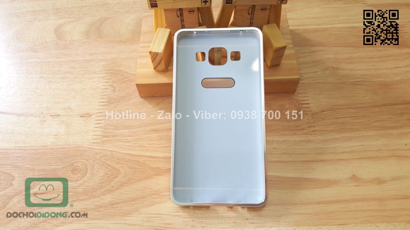 Ốp lưng Samsung Galaxy A5 viền nhôm lưng tráng gương