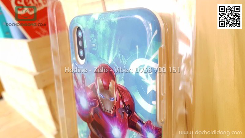 Ốp lưng iPhone X XS Marvel Avengers in 3D 2 lớp