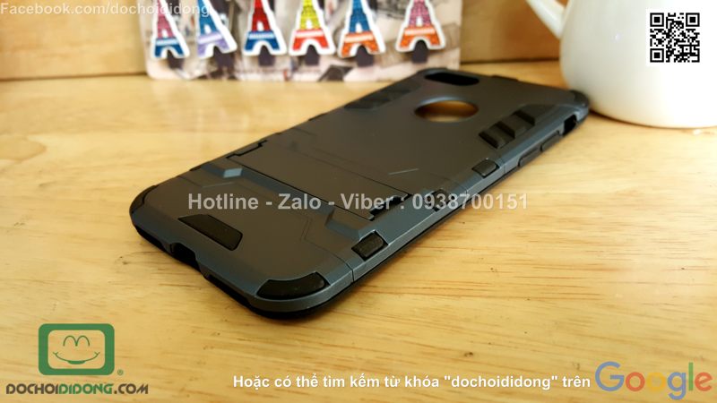 Ốp lưng iPhone 7 Iron Man chống sốc có chống lưng