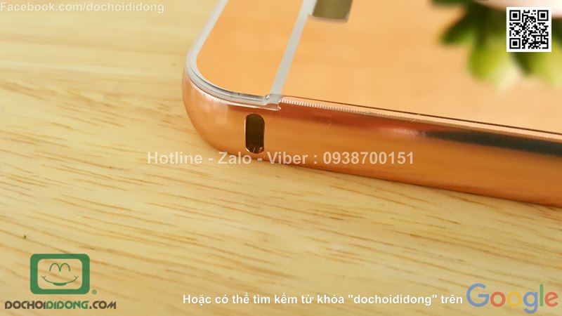 Ốp lưng Xiaomi Redmi Note 3 viền nhôm lưng tráng gương