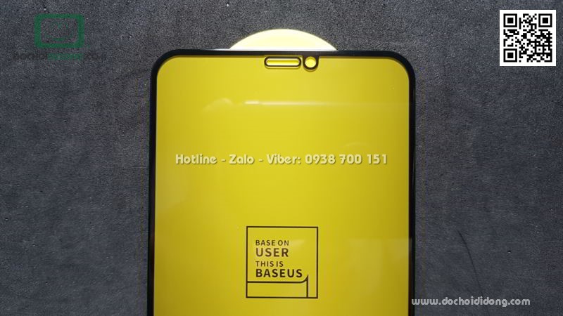 Miếng dán cường lực chống nhìn trộm iPhone XS Max Baseus full màn hình