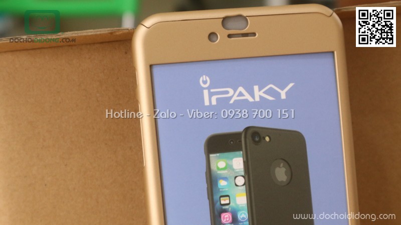 Ốp lưng iPhone 6 Plus Ipaky bảo vệ 360 độ có kính cường lực