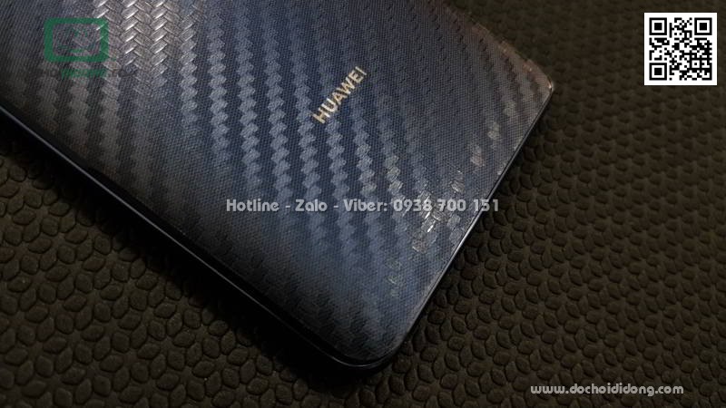 Miếng dán mặt lưng Huawei Mate 20 vân carbon