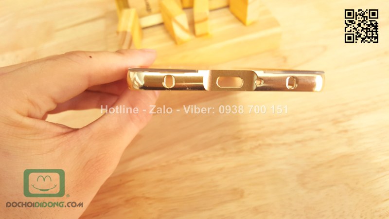 Ốp lưng OPPO R7 viền nhôm lưng tráng gương