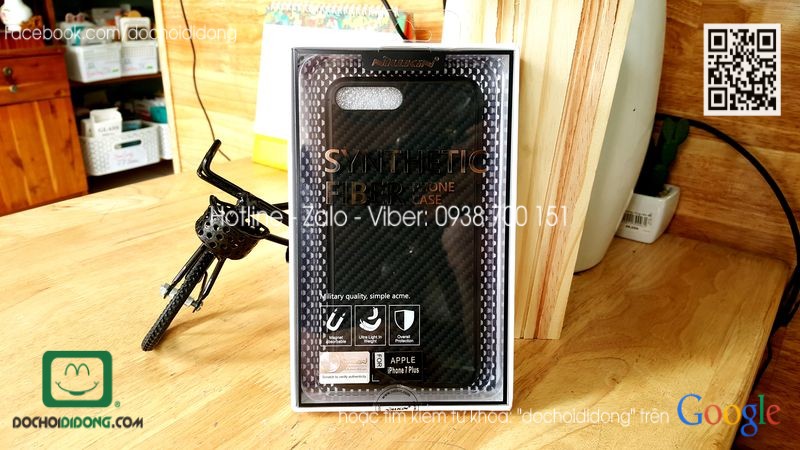 Ốp lưng iPhone 8 Plus Nillkin Carbon