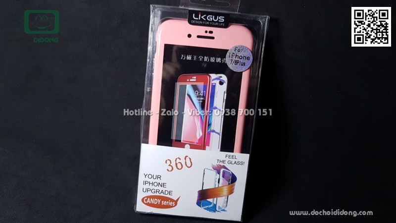 Ốp lưng nam châm iPhone 7 8 Plus Likgus Candy Series lưng màu